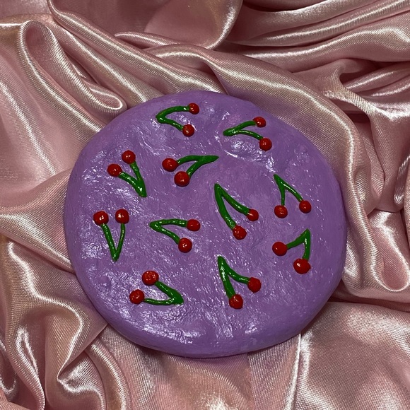 jewellery trinket tray with cherries - Picture 3 of 3